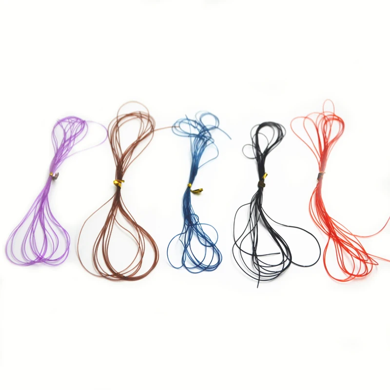 Costilla elástica redonda para atar moscas, material segmentado para el cuerpo, larvas transparentes, ninfa, 0,6mm, 7 yardas/bolsa, 10 colores - imagen 2