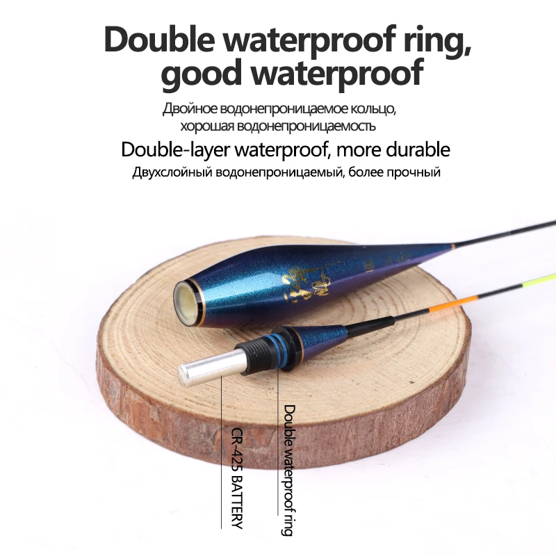 Flotador luminoso sin costuras Aurora, flotador electrónico superbrillante, pesca nocturna, carpa cruciana, aparejos de herramientas de pesca, 1 ud. - imagen 4