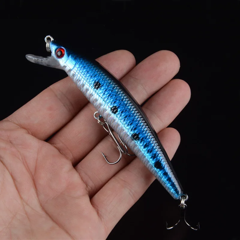 Señuelos de Pesca de pececillos, cebo duro Artificial de 10g, Wobblers Crankbait, Perch, ojos 3D, Lucio, carpa, lubina, flotante, Swimbait, 1 unidad - imagen 4