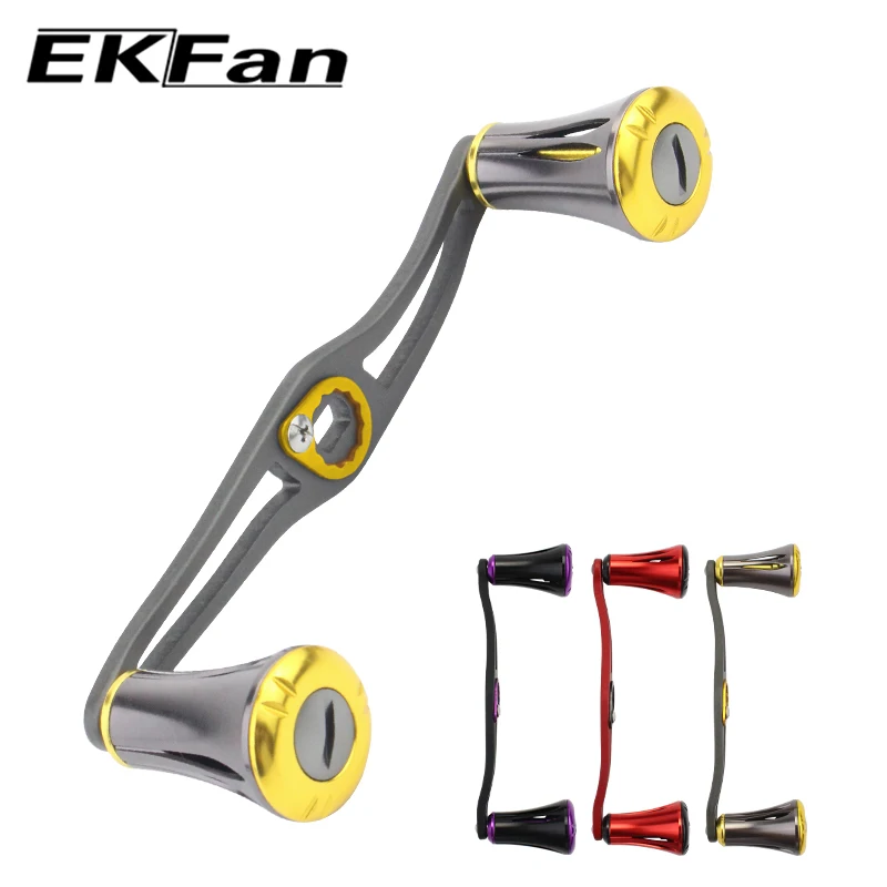 EKFan-mango de carrete de pesca de aleación de aluminio, 120mm de longitud, 8x5mm, tamaño de agujero para Baitcasting, accesorio de pesca basculante - imagen 2