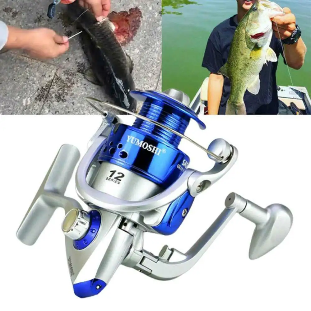 2 unids/set izquierda y derecha girando carretes de pesca 5,5: 1 12BB rodamientos de bolas de agua salada de agua dulce de señuelo de pesca carrete giratorio SA3000 - imagen 3