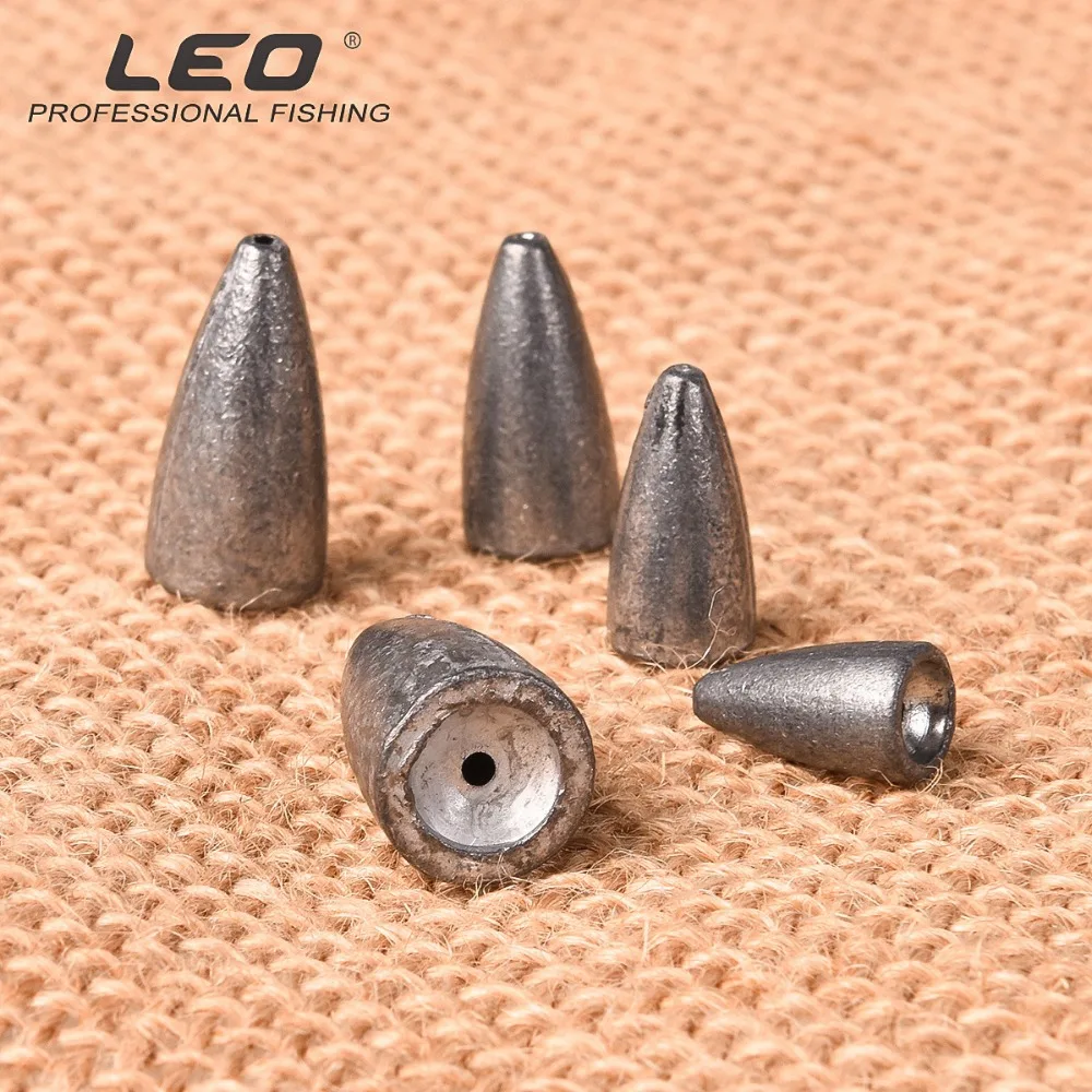 Señuelo en forma de bala para pesca, plomos de plomo para caña de pescar, accesorios de pesca