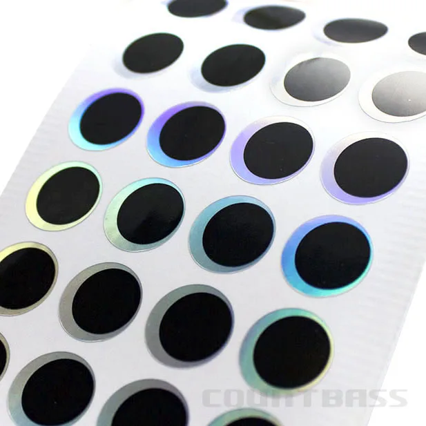 Countbass 100 Uds accesorios de pesca Countbass, señuelos de pesca redondos holográficos láser 2D ojos para plantillas de metal Señuelos de pesca de espuma - imagen 2