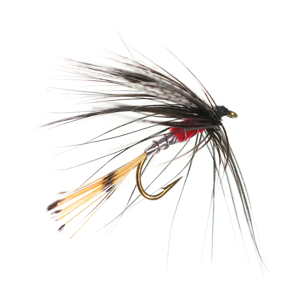 ICERIO-anzuelo de atado de moscas, cebo de pesca de trucha húmeda, cola de faisán dorado, 6 uds., #12 - imagen 4