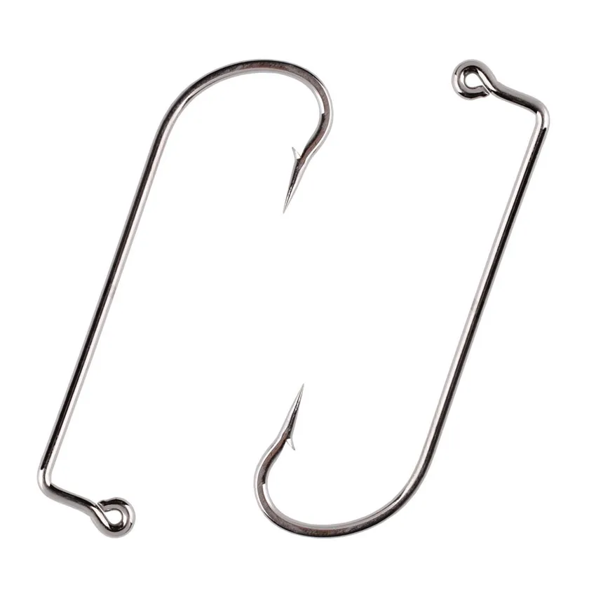 Anzuelo de pesca de 90 grados, anzuelos de alambre fuerte para agua salada y dulce, tamaño 2 1 100-1/0 #, 5/0 unids/bolsa - imagen 5