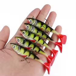 Goture 5 unids/set 8,4 cm 10,7g Wobblers hundidos señuelo de pesca el perfecto cebo suave 3D pesca para aparejos de pesca de Lucio