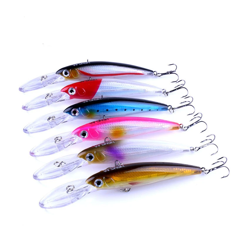 Señuelo de pesca Minnow Wobblers Isca Artificial, 17cm, 30g, CrankBait, curricán, lengua larga, buceo profundo, Lucio, 1 unidad - imagen 5