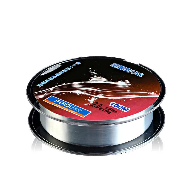 Hilo de Pesca de fluorocarbono, monofilamento, hilo de Pesca de nailon Invisible, 100m, 10 unids/lote
