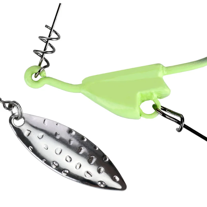 Señuelo de pesca anzuelo con cabeza de anzuelo, 5g, 6,5g, 8,5g, 12g con cucharas de hoja Salix, anzuelo que se hunde, Spinner, anzuelos de gusano, lote de 2 piezas en oferta - imagen 3