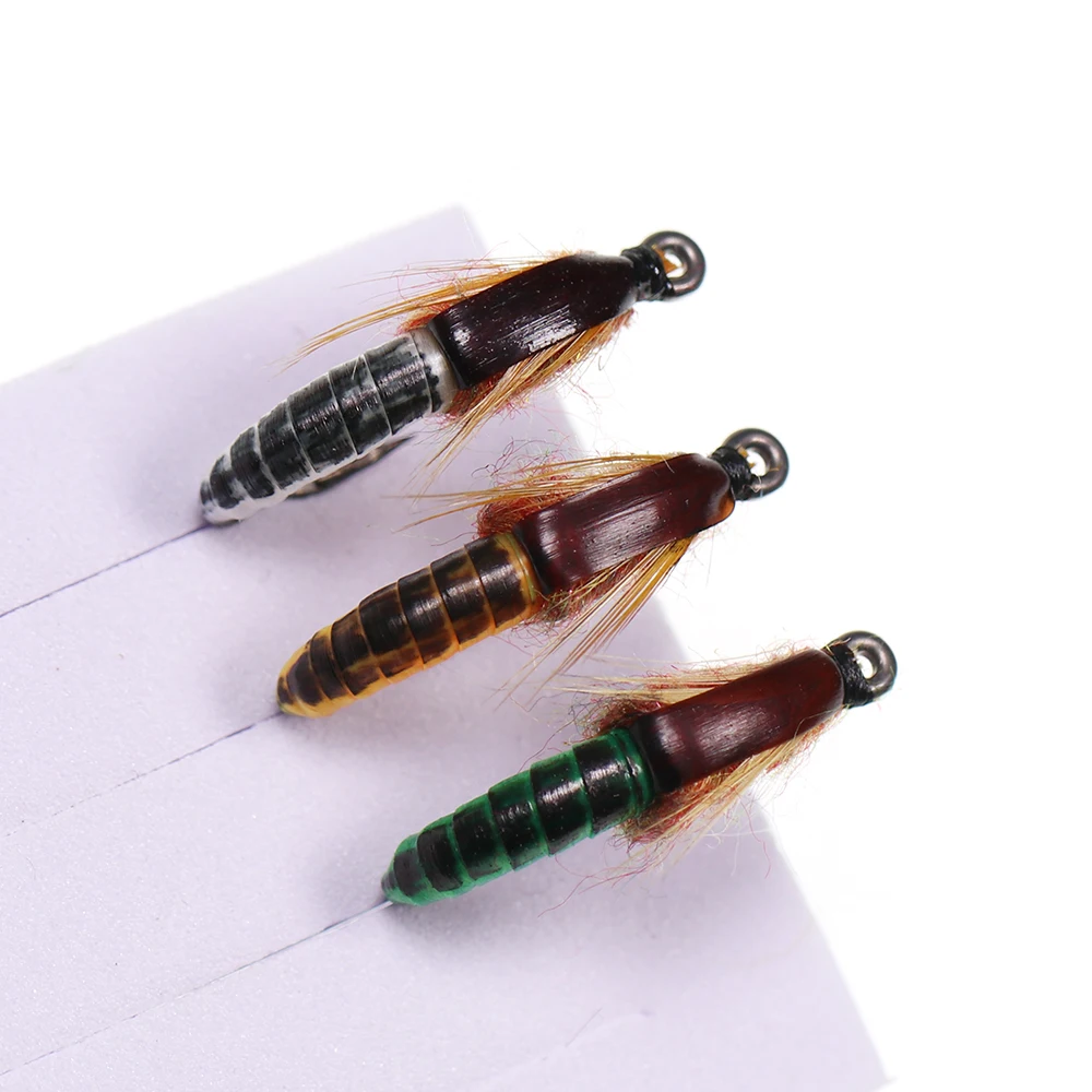 ICERIO-señuelo de pesca de trucha, Mosca, ninfas, Scud, con púas, 6 uds. - imagen 3