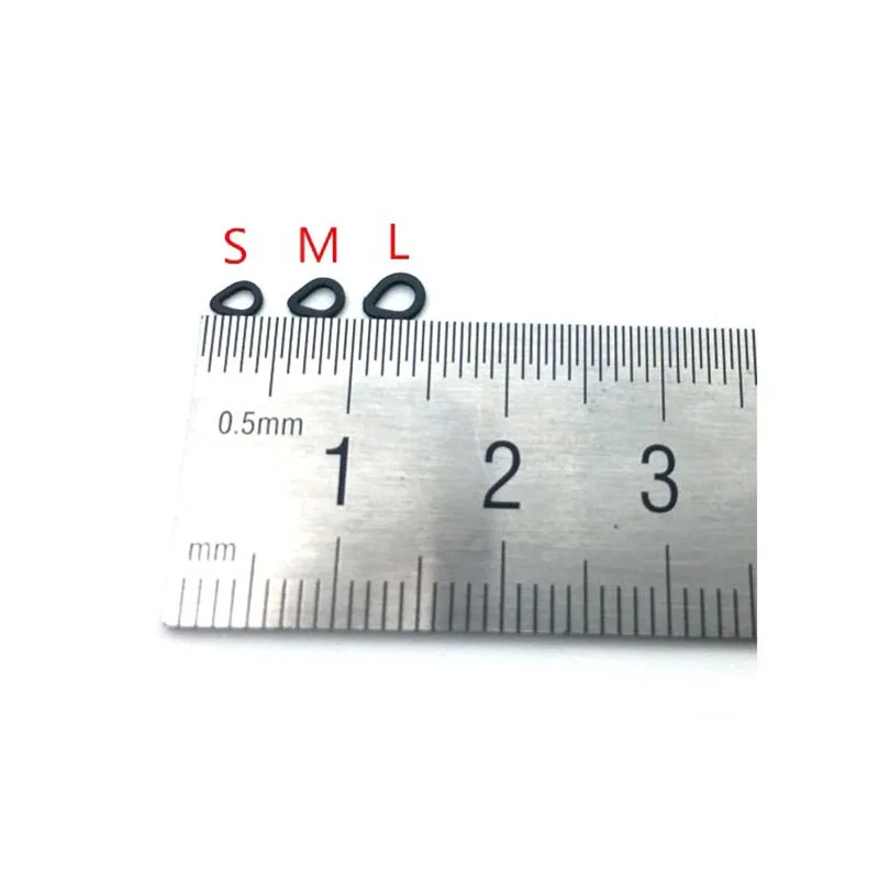 Mosodo-anillos de aparejo de pesca de carpa, anillos ovalados de cambio rápido para aparejos de pelo, Terminal, accesorios de pesca, 100 Uds. - imagen 4