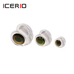 ICERIO 50PCS Máscara de pescado epoxi fluorado transparente Streamer Moscas de agua salada Material de atado de moscas incluido Ojos de pez 3D