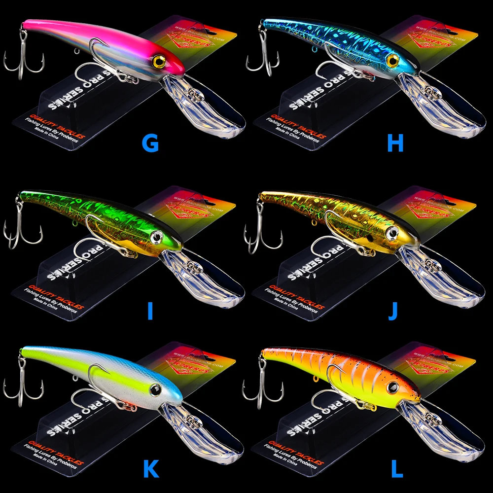 PROBEROS-señuelo de pesca de 41g/20cm, 10 colores, aparejos de pesca con gancho 2/0 #, cebos grandes - imagen 4