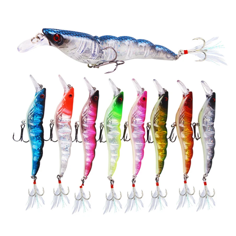 Señuelo de pesca de gambas de ataque completo, 13,6g/9,5 cm, hundimiento de plástico Artificial, perca de camarones, Swimbait, cebo hart, Wobblers, aparejos de Leurre - imagen 3