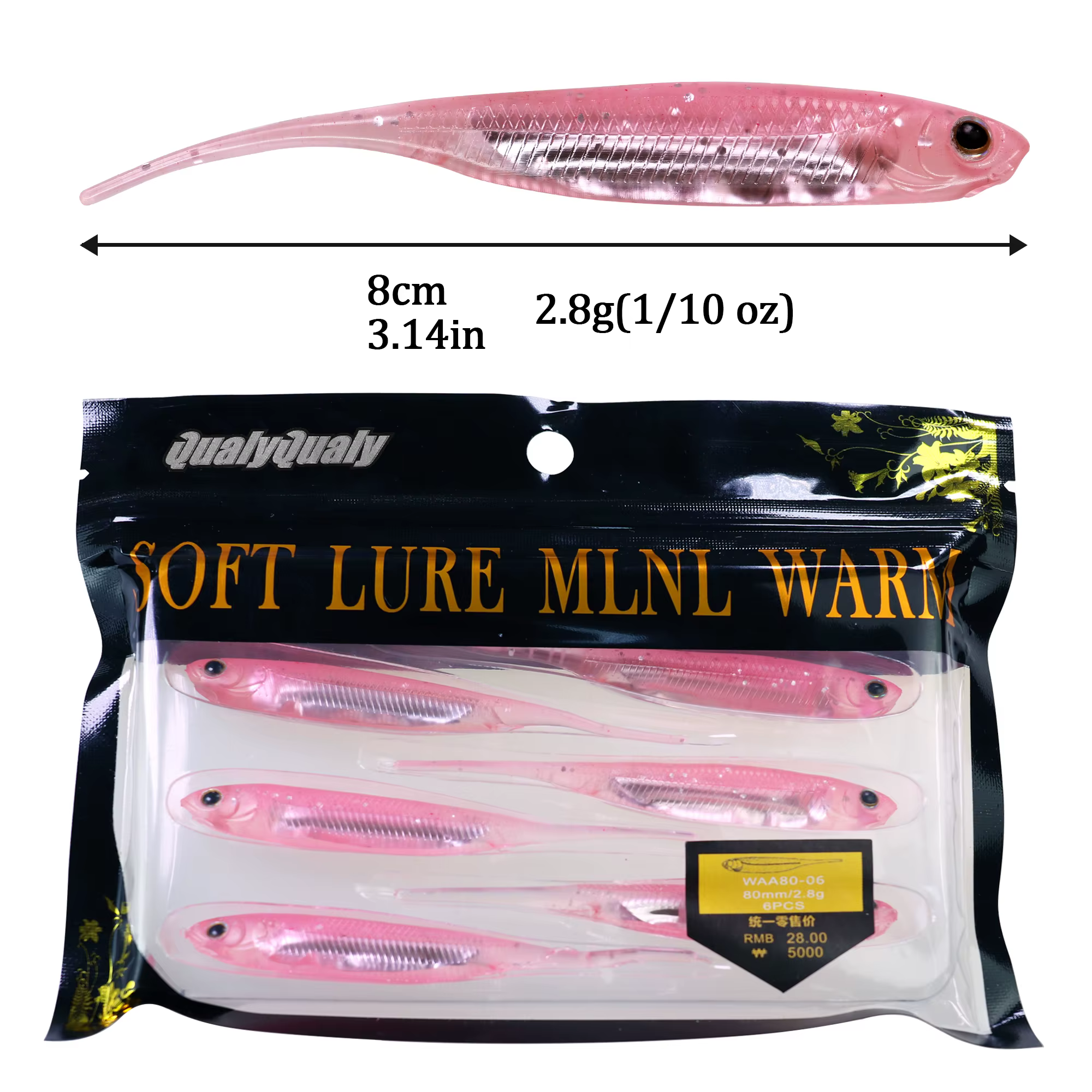 Señuelos blandos swimtail 8cm para lubina – Cebo artificial blando - imagen 5