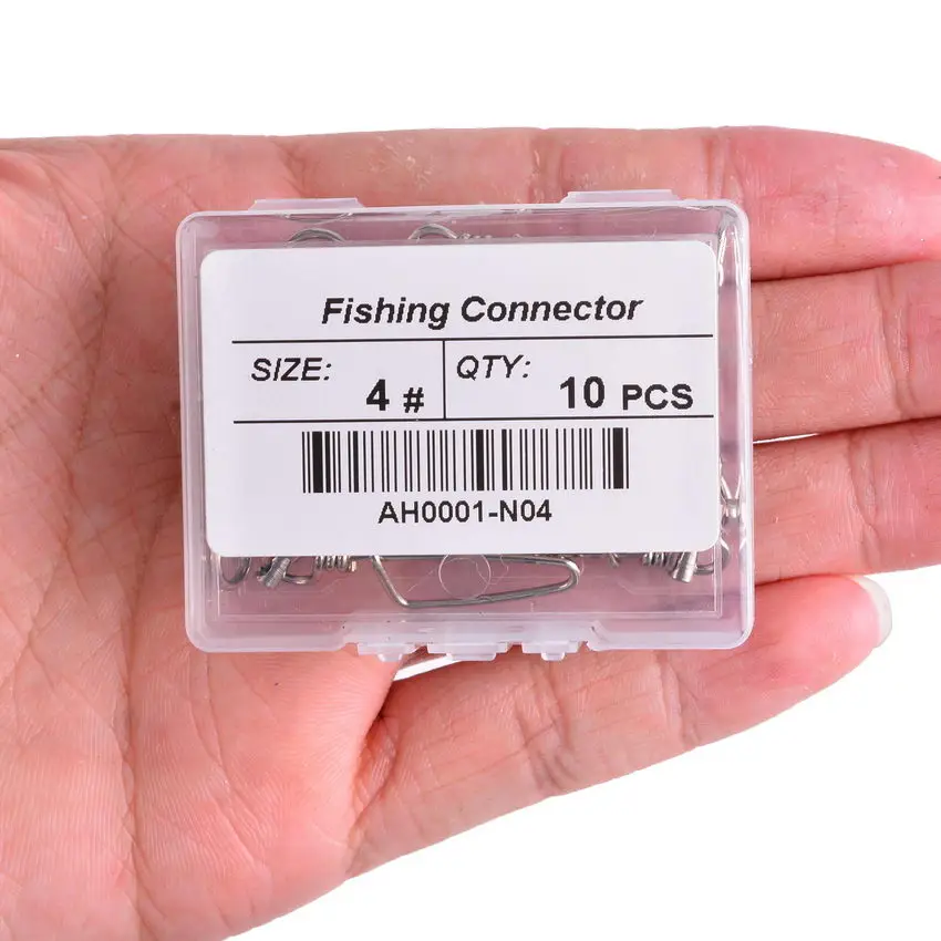 Conector giratorio de pesca, 10 unids/caja, broche 0 #-6 #, rodamiento de bolas giratorio para señuelo de anzuelo, accesorios de pesca de carpa - imagen 4