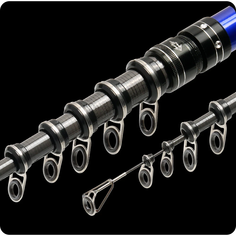 JOSBY-caña de pescar telescópica portátil, Mini caña giratoria de 6,3 M, 5,4 M, 4,5 M, 3,6 M, 2,7 M - imagen 4