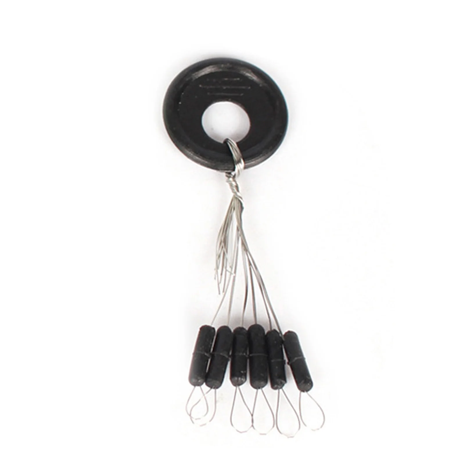 Topes de goma negros para pesca, accesorio flotante para carpa, 10 unidades - imagen 3