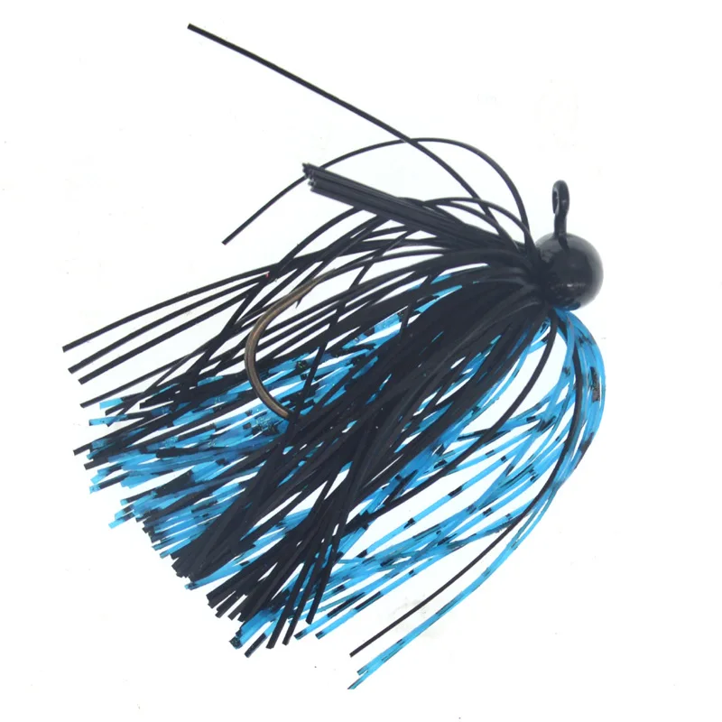 Señuelo de pesca, plantillas de goma, Buzzbait, fondo libre, alambre colgante, anzuelo con cabeza de plantilla, 7g, 10g, señuelo Artificial, 1 pieza en oferta - imagen 2