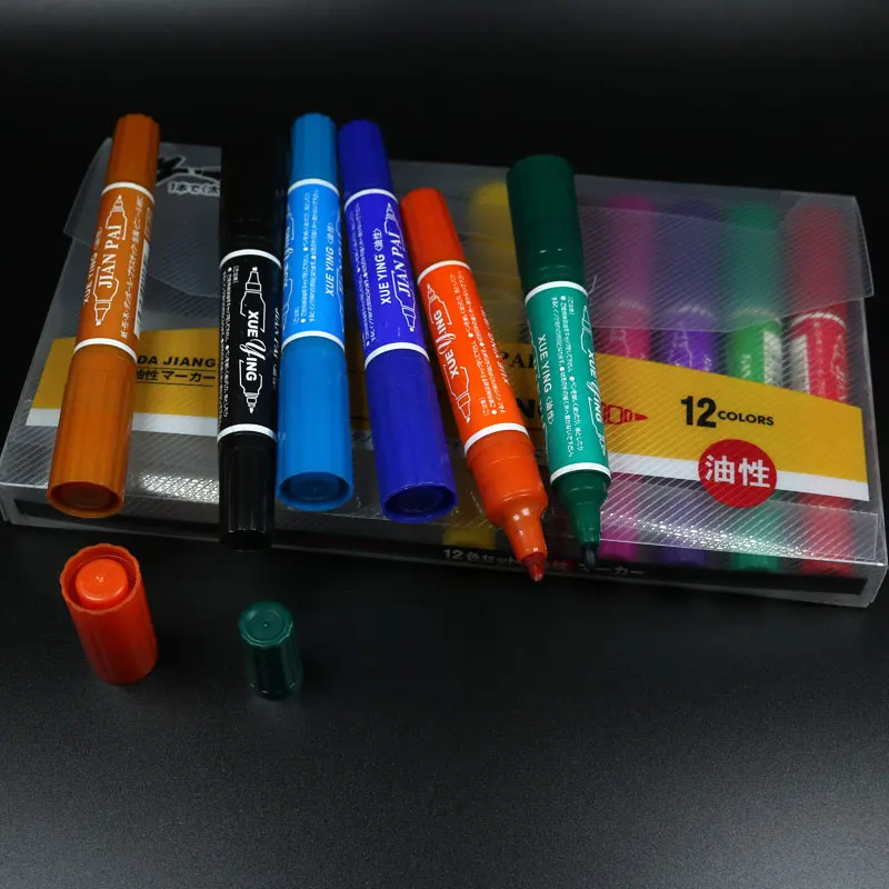 ICERIO-Herramienta de atado de moscas, marcadores impermeables, señuelo de pintura, Poppers, marcador de pesca, 12 colores - imagen 3