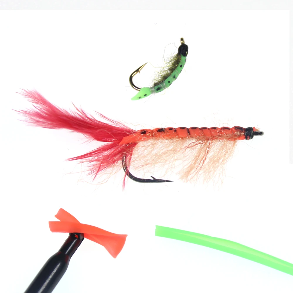 Bimoo, 4 m/paquete, tubo de silicona de película fina elástica suave de 2mm para piel de gusano de ninfa, funda de aparejo de pesca, Material de atado de moscas Sabiki - imagen 5