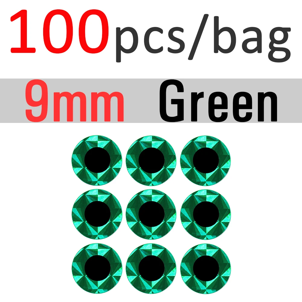 9mm Green 100pcs