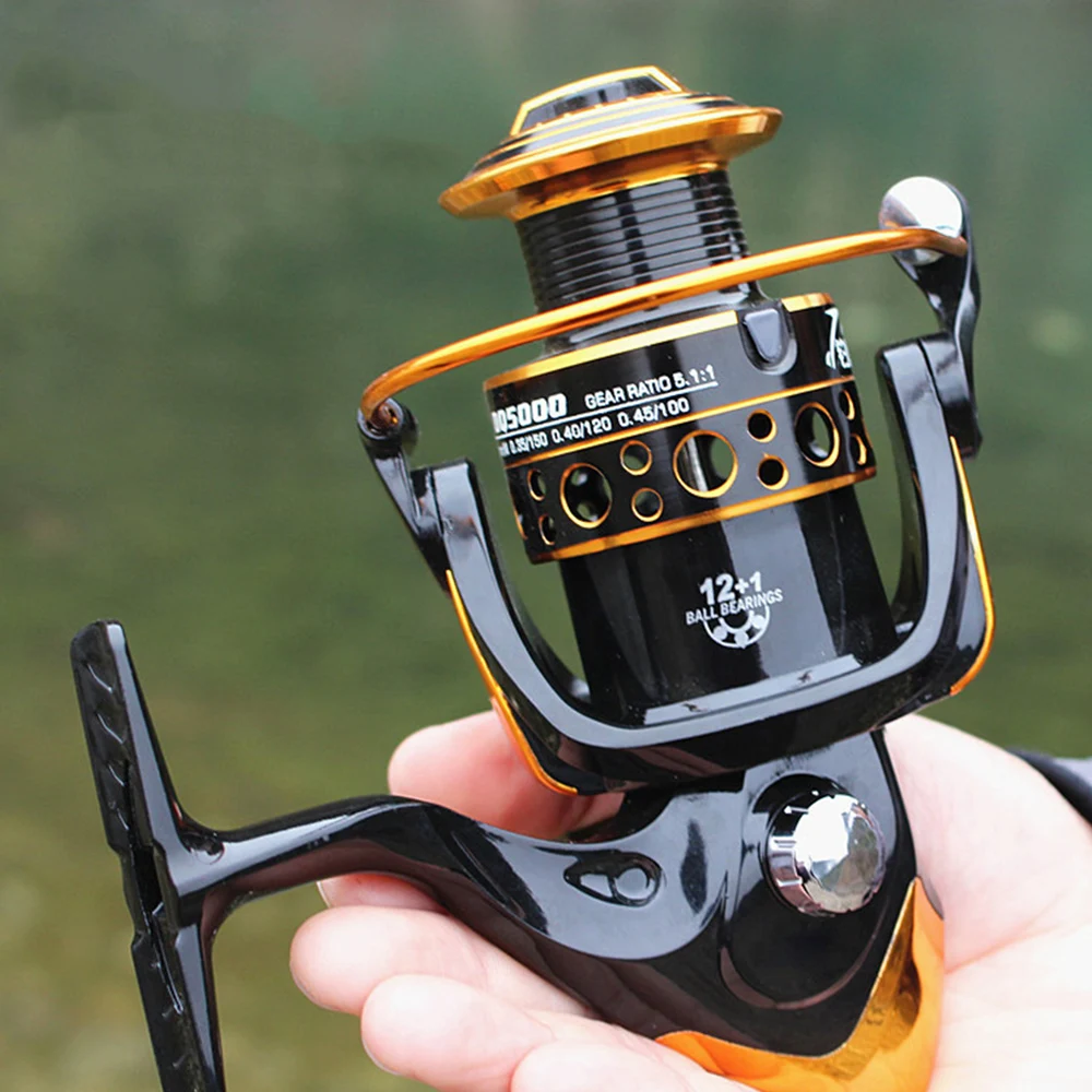 Carrete de pesca DQ 5,2: 1 1000-6000 Max Drag 10kg, carrete de Metal de alta velocidad giratorio, herramienta de pesca perfecta para Mar y Lago X394G - imagen 2