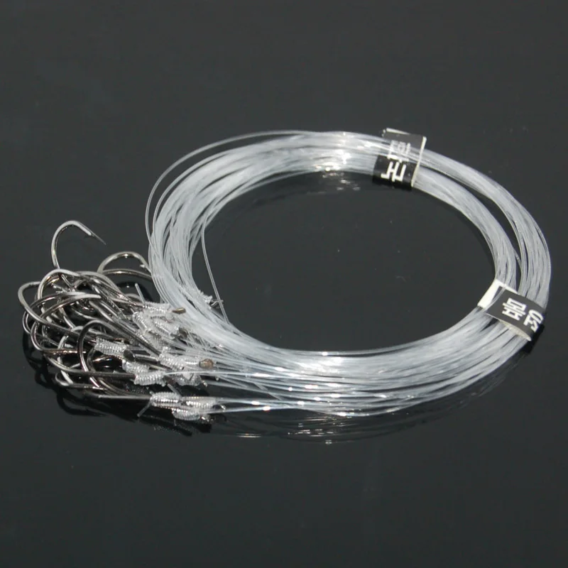 POETRYYI-anzuelo de Pesca de acero al carbono, accesorio de aparejos de Pesca con sedal, 26 piezas, 7-20 # - imagen 3