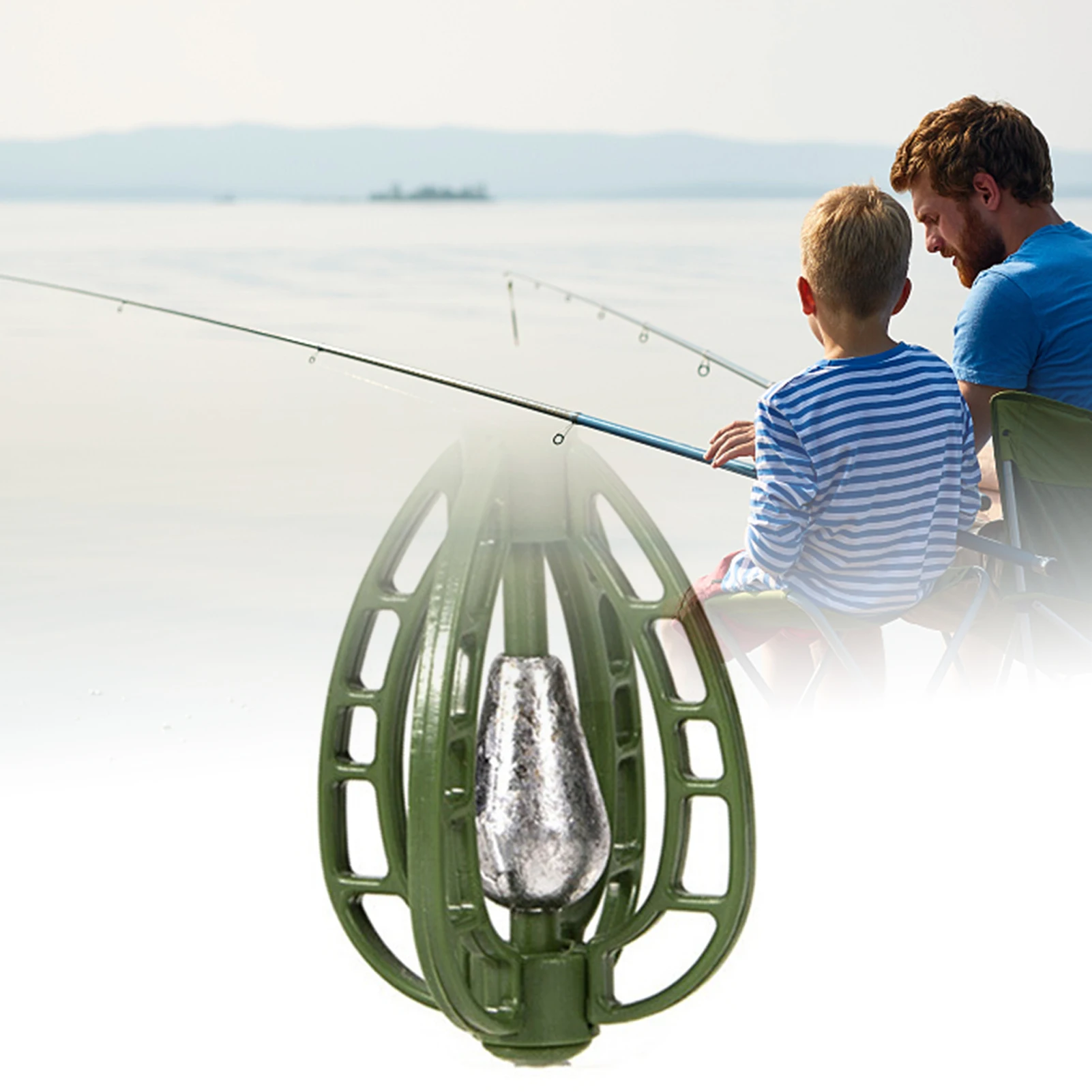 20g 30g 40g Fishing Tackle Feeder Cage Carp Fish Feeder Bait Basket Holder Outdoor Fishing Accessories Bait Cage Feeder - imagen 2