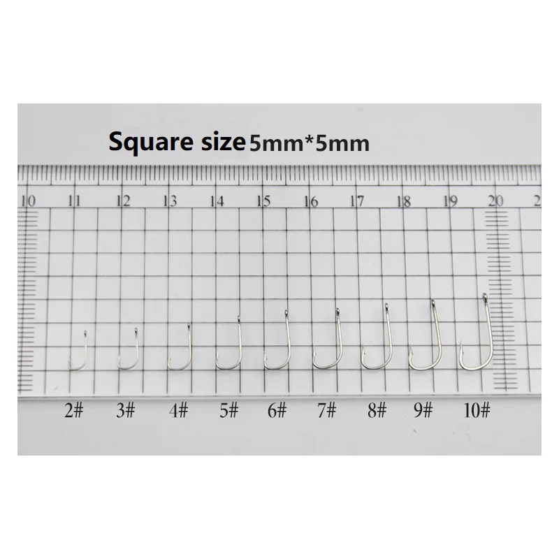 Anzuelo de púas de caña larga 2 #-10 #, accesorio de aparejos de Mar, de acero al carbono, plateado, círculo único, carpa, lubina, 20 unids/lote - imagen 5