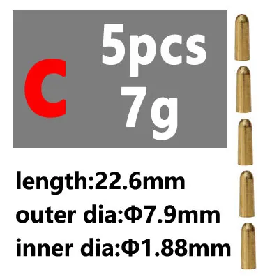 5pcs C type 7g