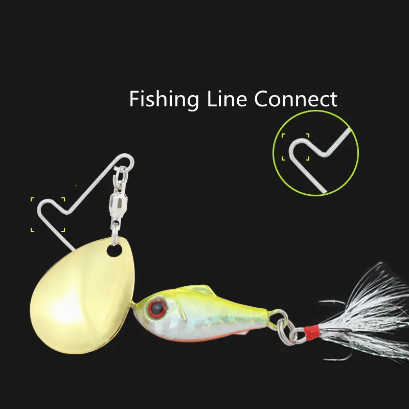 Señuelo de pesca con rotación de 360 grados, cebo compuesto de 12g, cebos giratorios, señuelos artificiales, Spinnerbait, 1 pieza en oferta - imagen 4
