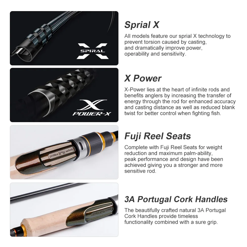 Noeby-caña de Baitcasting para pesca de lubina, señuelo de finura de carbono, guía Fuji, Spinning para agua dulce, A7, 2,13 m, 2,29 m, 2,43 m, 30 toneladas - imagen 5