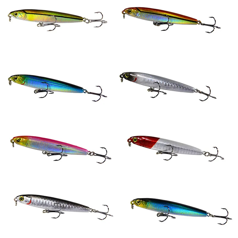 Señuelo de pesca con lápiz que se hunde, 2023 Wobblers para pesca de Jigging, 14/18g, 80/100mm, cebo duro Artificial, Crankbait, cebo de Metal para lubina - imagen 3
