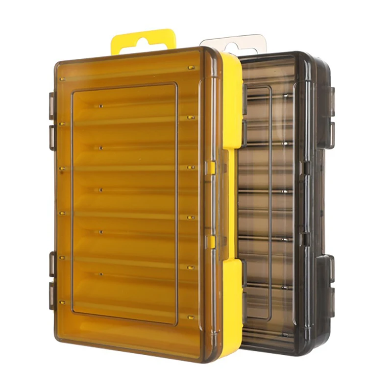 Caja de pesca con 12 compartimentos, accesorios de pesca, cajas de anzuelo de señuelo, almacenamiento de doble cara, caja de aparejos de pesca de alta resistencia - imagen 2