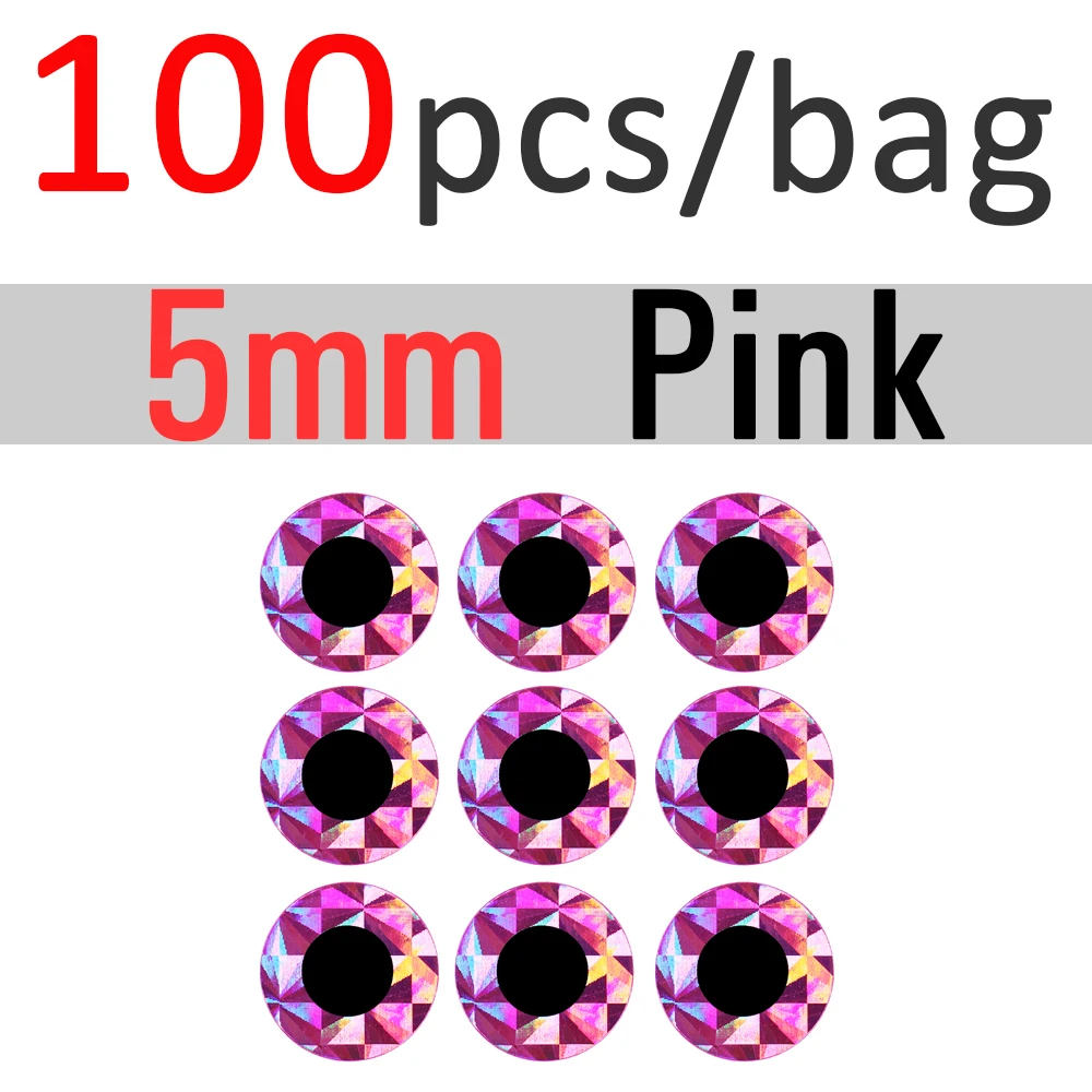 5mm Pink 100pcs
