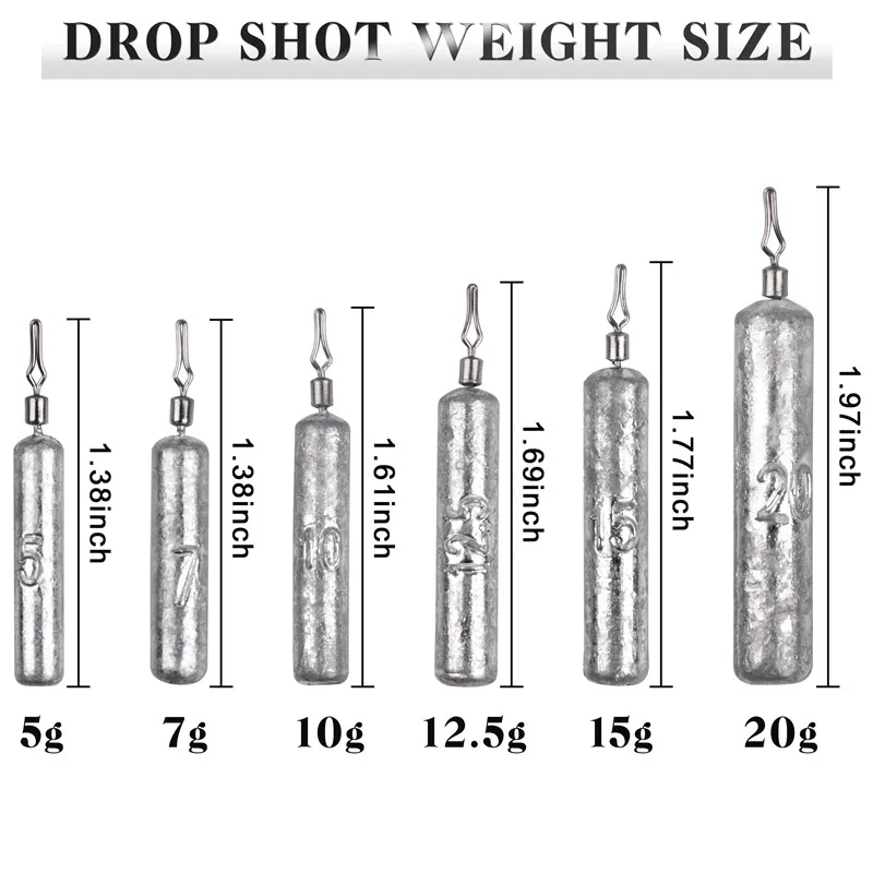 Cebos de pesca de plomo, aparejos de pesca de trucha y lubina, lote de 24 unidades - imagen 2
