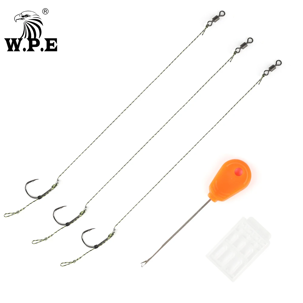 W.P.E-aparejos de Pesca para carpa, 1 paquete/3 unidades, 2 #/4 #/6 #, para el pelo - imagen 2