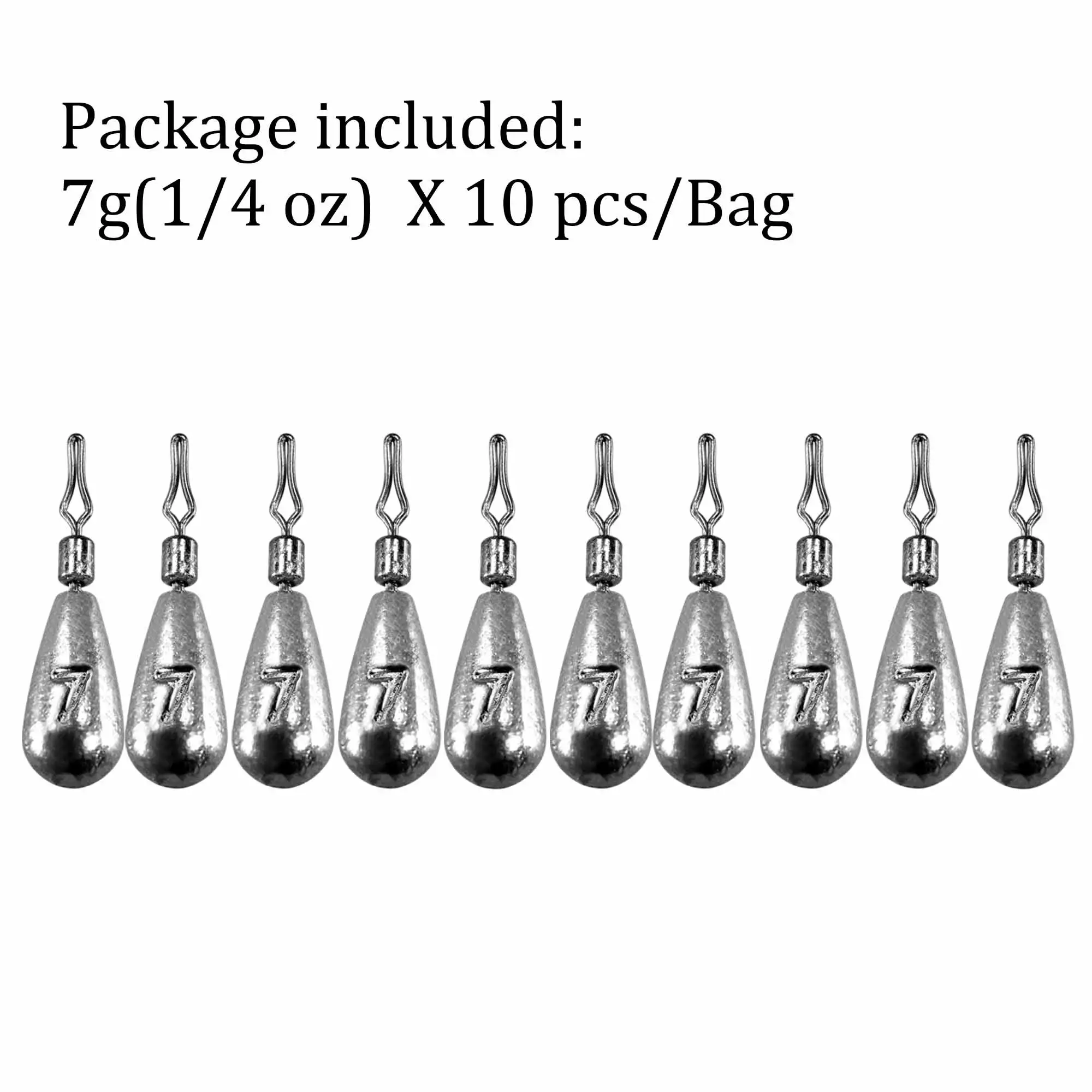 10pcs 7g sinkers