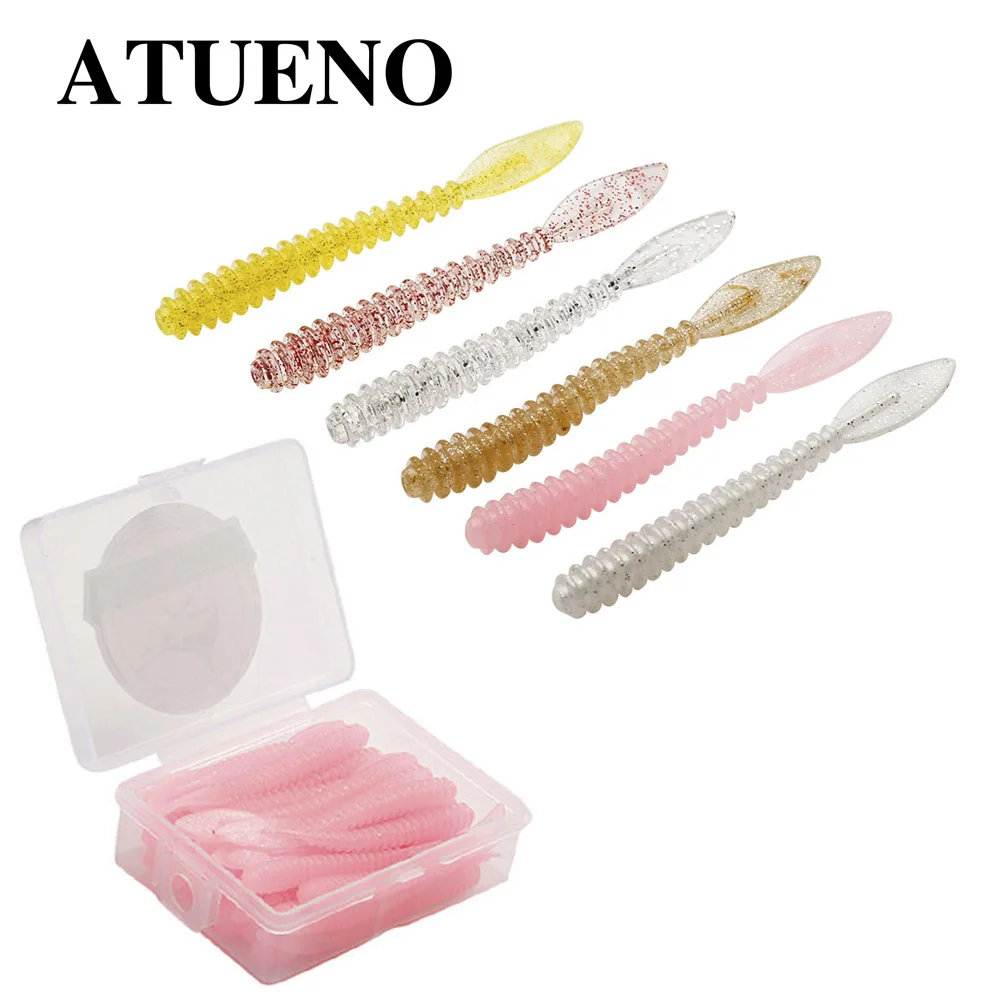 ATUENO Vinilos Swimbait – Gusanos de silicona para jigging en roca