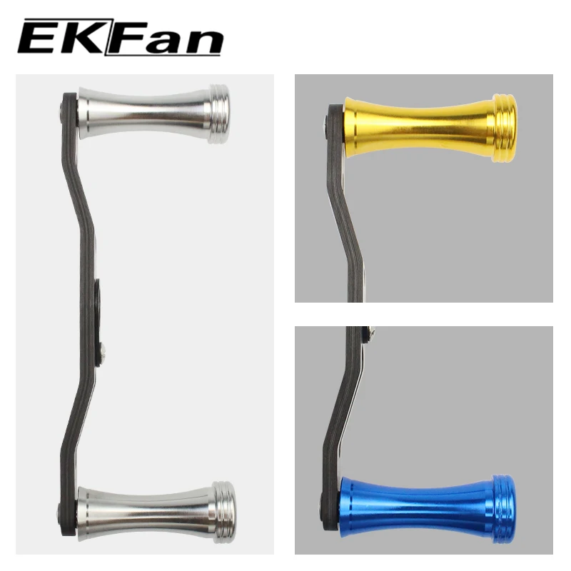 EKFan-mango de carrete de pesca ultraligero de fibra de carbono, 105MM + perilla de metal para carrete de pesca DAIWA de 8x5MM, accesorio DIY - imagen 3