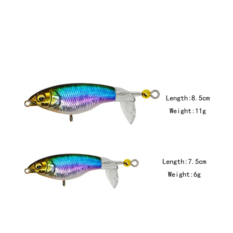 Señuelo de pesca para Tractor Topwater, hélice, flotador, lápiz, señuelos artificiales, cebo duro, océano, fundición larga, 1 pieza, venta - imagen 2