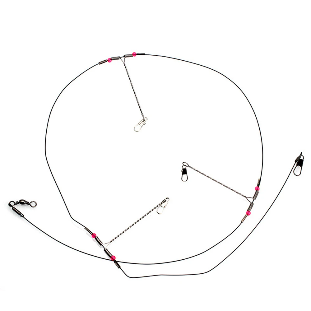 Anzuelos antibobinado de 88cm y 93cm, cuerda giratoria de línea de pesca marina, anzuelos de pesca con guía de acero de 0,6 MM, soporte de equilibrio - imagen 3