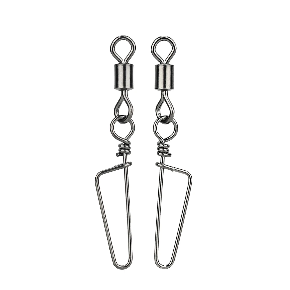 TIANNSII-conector de pesca giratorio con cierre de costa, anillo sólido de acero inoxidable, eslabones de pesca para aparejos de anzuelos de línea - imagen 5