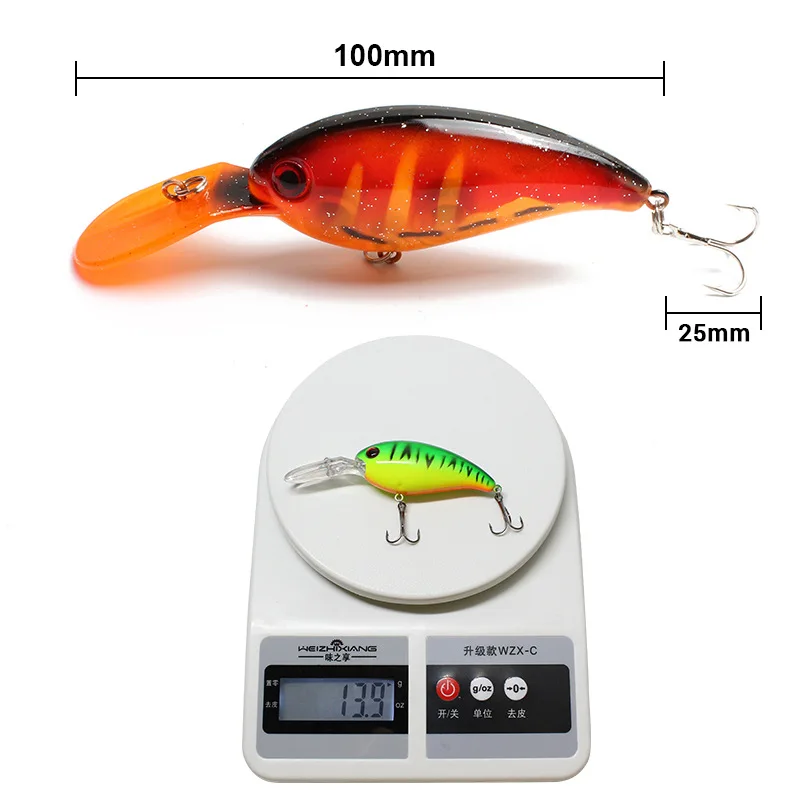 Señuelo de pesca piezas Wobblers Crankbait, cebo Artificial para pececillos, cebos duros, Wobbler flotante para aparejos de lubina, 1 unidad - imagen 4