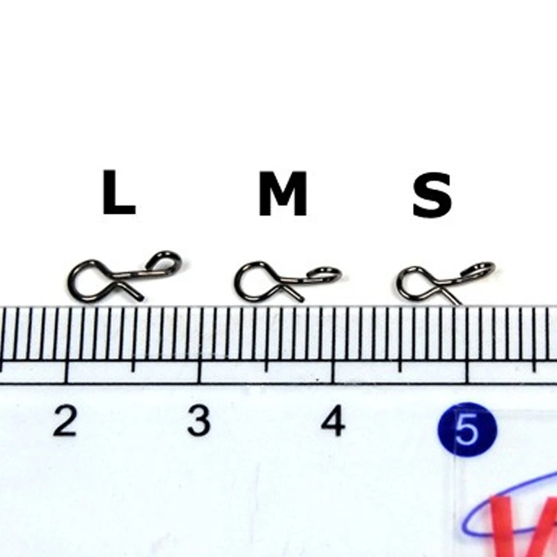 Broche de pesca con mosca de Color negro, cambio rápido para anzuelo y señuelos, accesorios de pesca de acero con alto contenido de carbono, 25 piezas - imagen 3