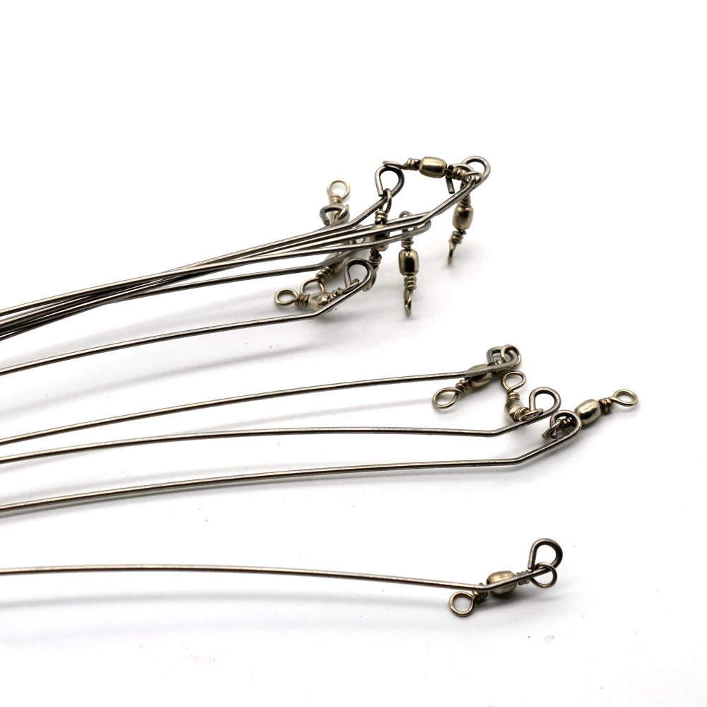 MNFT 30 Uds. Accesorios de pesca en el mar de equilibrio especial sedal de pesca booms doblados conector giratorio líder de alambre inoxidable - imagen 4