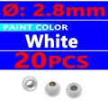 20pcs white 2.8mm
