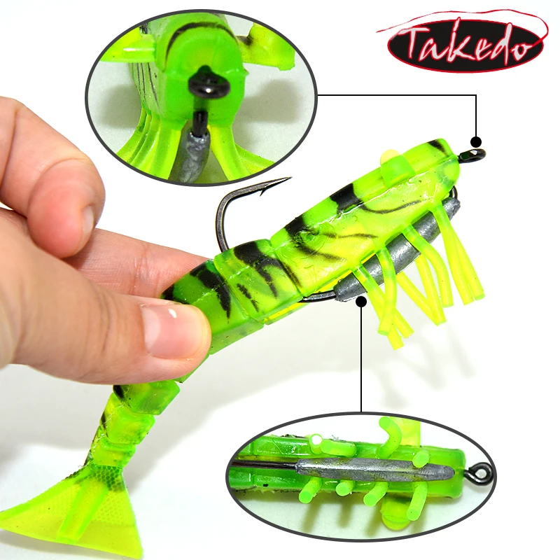 TAKEDO pesca en el mar anzuelo de acero de alto carbono 5/0 3/0 VMC anzuelo de manivela anzuelo de pesca anzuelo de camarón anzuelo de manivela de plomo - imagen 5