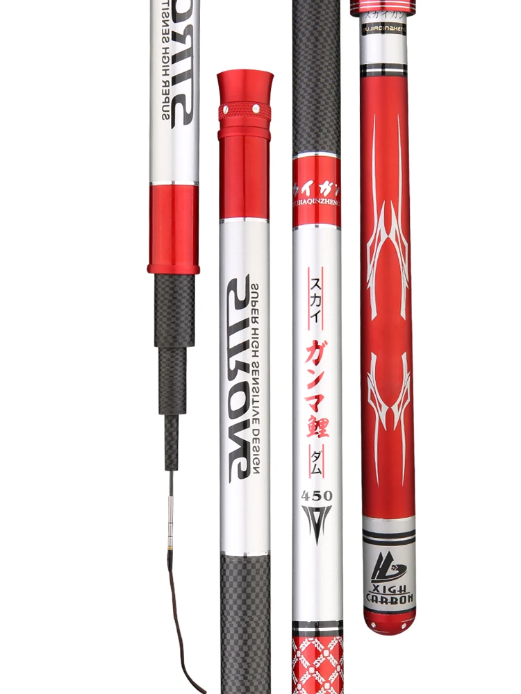 Cañas De pescar ultraligeras para carpa, caña De pescar ultraligera De 2,7 m-7,2 m, color negro, aparejos De Pesca - imagen 3